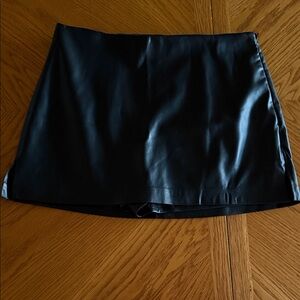 Express Black Faux Leather Mini Skirt